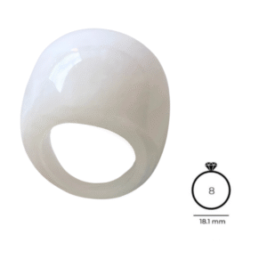 Anillo bola blanco