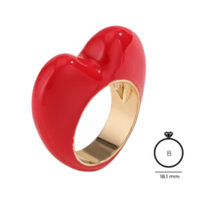 Anillo cora rojo