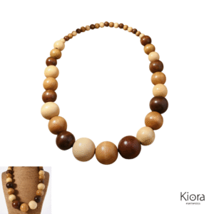 Collar bolas  madera