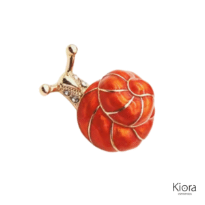 Broche caracol Naranja
