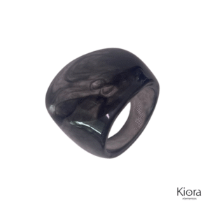 Anillo plano - humo negro